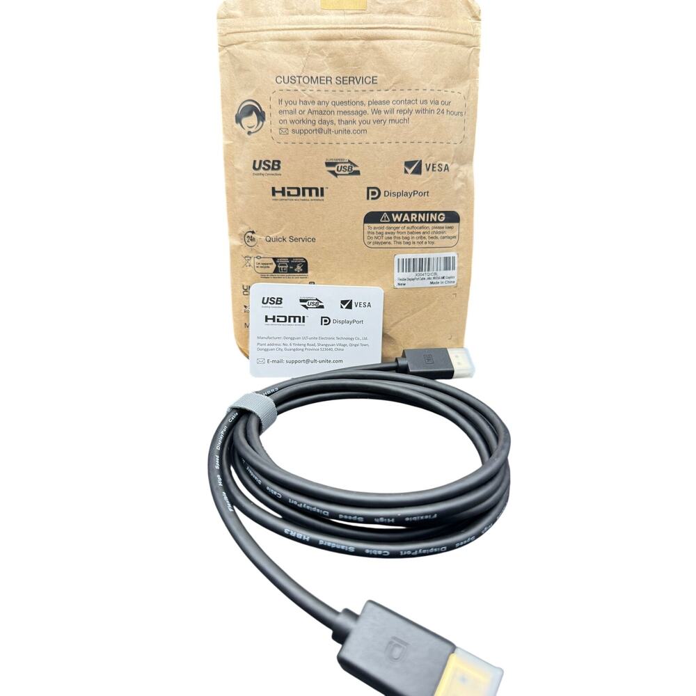 Dongguan Flexible Display Port HDMI Black Cable 8k for Monitor, Nvidia Graphics